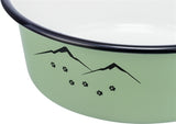 Trixie Food Bowl Bere Box Box smalto in acciaio inossidabile verde