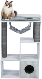 Trixie scratching post with cupboard function gray