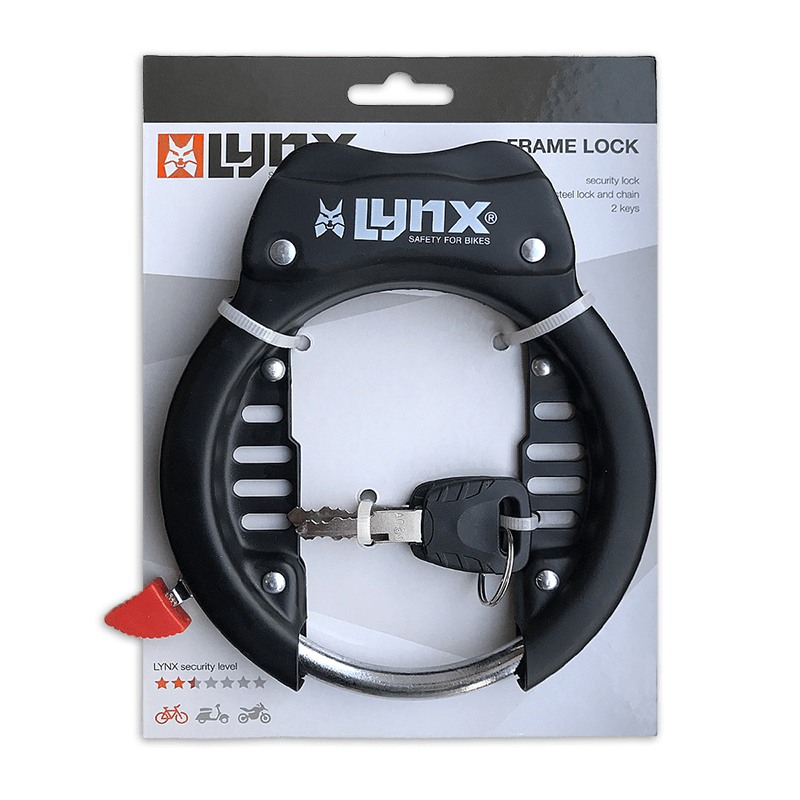 Lynx Ringslot - Fietsbasislot (Extra Breed) - Zwart