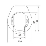 Lynx Lynx Art 2 Ring Lock Safety Garanti herdet stål inkludert plug -i kjede 2 nøkler Monteringsmaterialer