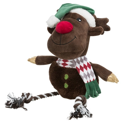 Trixie Xmas Reindeer mat Flost Rope Been plus Koteng