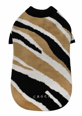 Croci pasji pulover karamel zebra