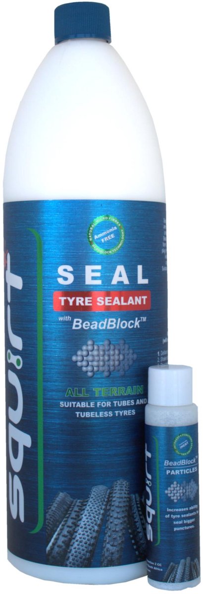 Squirt sealant seal tyre tubeless 1000 ml blauw wit