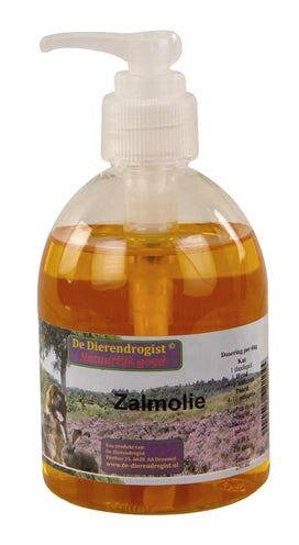 Dierendrogist Zalmolie met dispenser