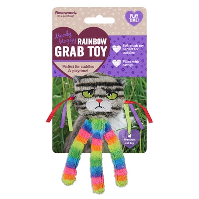 Rosewood Moody Moggy Rainbow Grey Toys