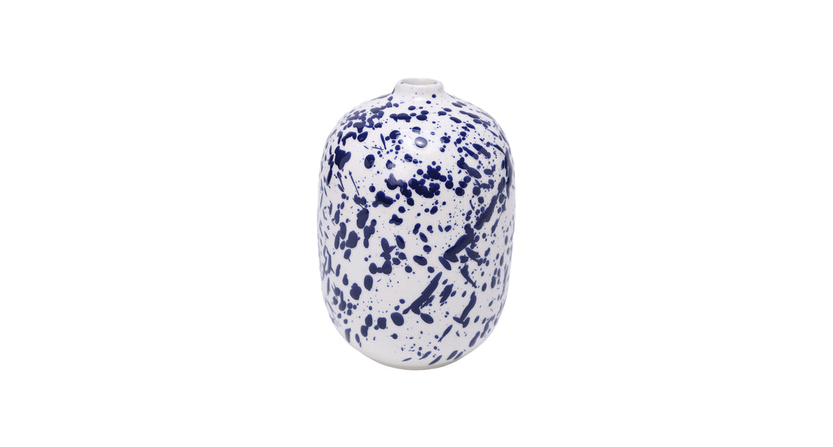 Vase ceramic kalamos d14 h20cm blue white