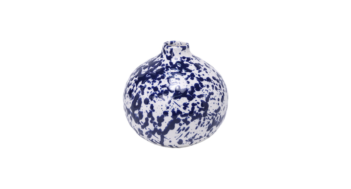 Vase ceramic kalamos d15 h14cm blue white