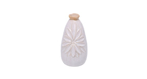 Vase ceramic kallimasia 10x9x16cm brown white