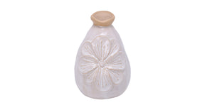 Vase ceramic kallimasia d8 h11cm brown white