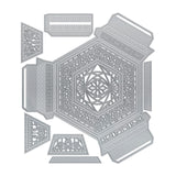 Tonic studios • dimensions die set crystal container hexagon base