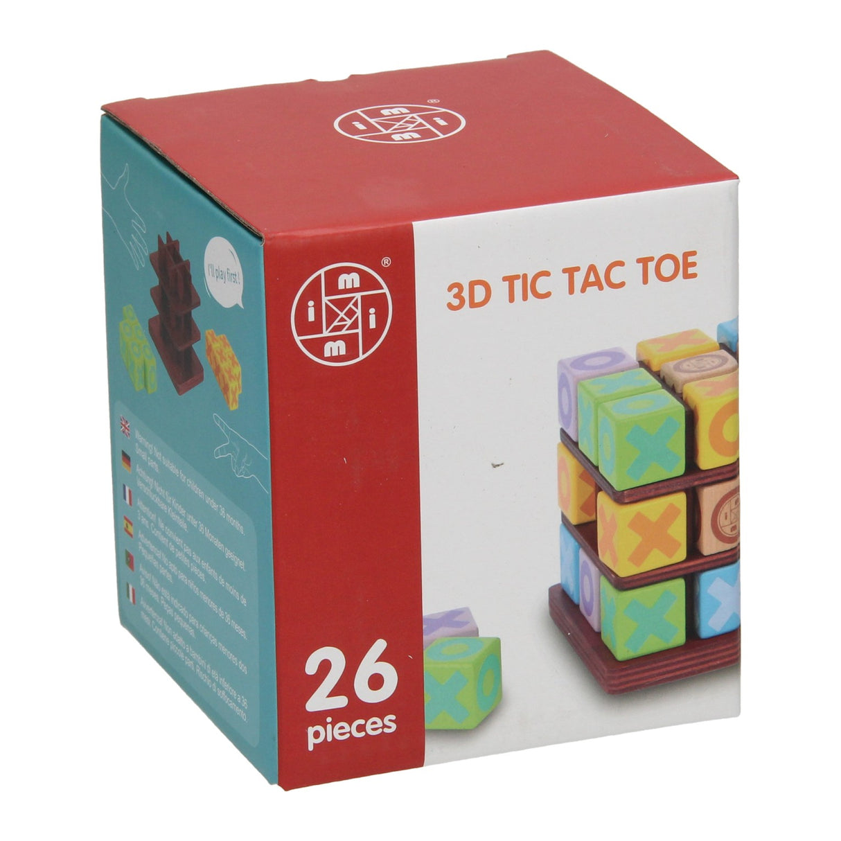 Wooden 3D Tic Tac Age game, 26dlg.