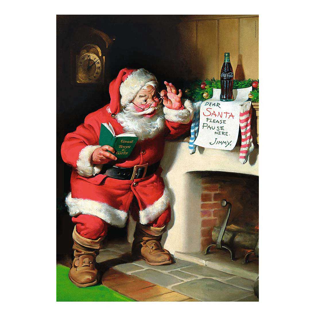 Kerstpuzzel coca cola open haard - 1000st.