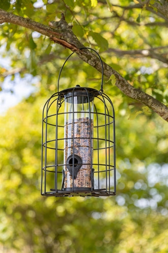 Trixie voerdispenser met gaasbescherming zwart