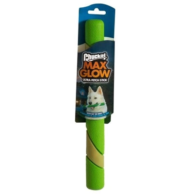 Chuckit Max Glow Ultra Fetchstick Green