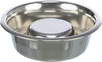 Trixie Food Bowl Dog Alimento lento de acero inoxidable