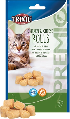 Trixie Premio Rollos de queso de pollo para gatos Gluten -Free