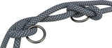 Trixie soft rope dog leash adjustable black gray