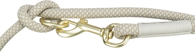 Trixie soft rope hondenriem verstelbaar grijs lichtgrijs