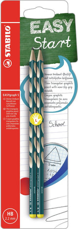Stabilo easygraph s hb linkshandige grafietpotloden petrol - 2st.