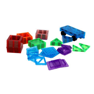 Science magnetische tegels - 45 delig 6,5 cm