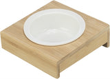 Trixie Food Bowl Water Bowl med hållare keramisk bambu