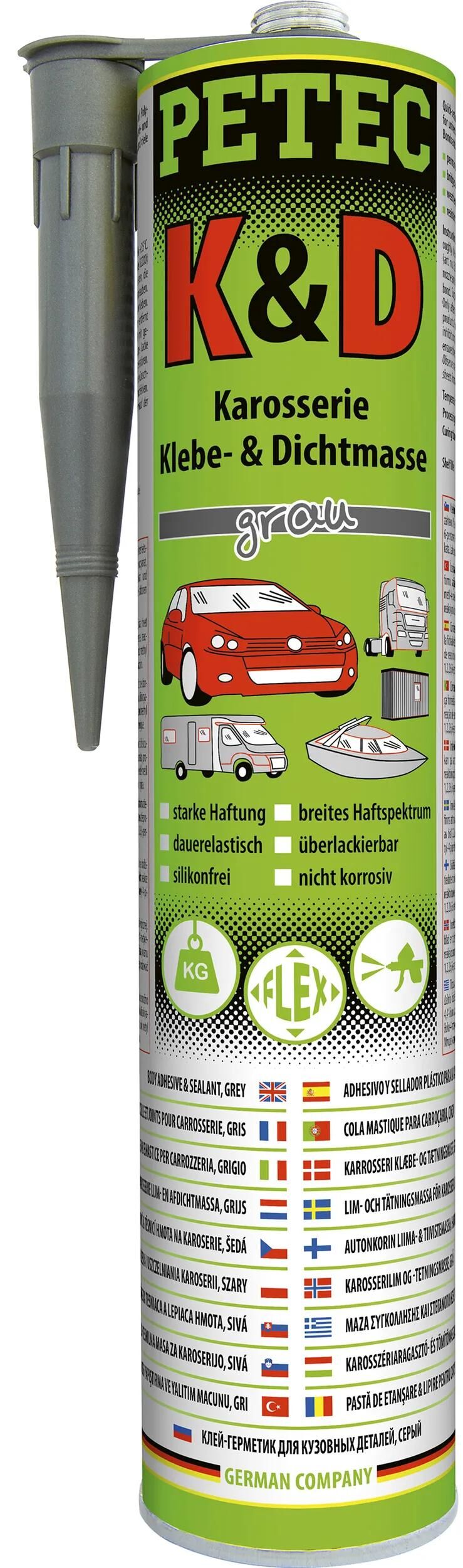 Petec afdichtpasta k d body sealant 310 ml gray