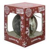 Viele Geschenke Weihnachtskugel gefrostetes Meerschweinchen Silber