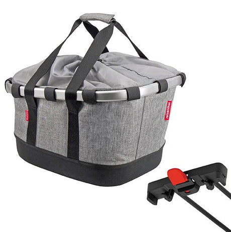 Abi klickfix fietsmand achter bikebasket gt uniklip twist grey - 414256