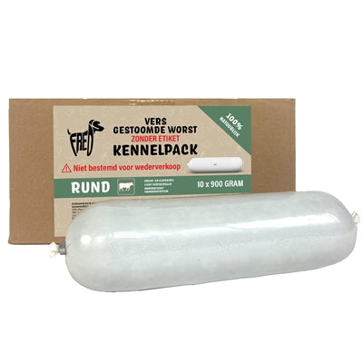 Freds gedämpfte frische Fleischwurst Kennelpack Rindfleischweizen und Gluten -frei