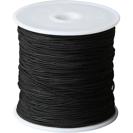 Creativ company polyester koord zwart 1 mm, 50m