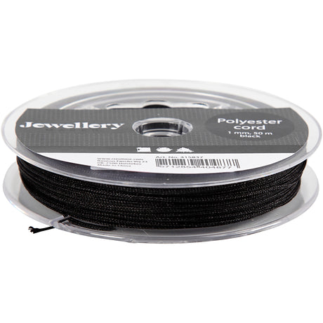Creativ company https: www.cchobby.nl polyester-koord-dikte-1-mm-zwart-50-m-1-rol