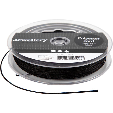 Creativ company https: www.cchobby.nl polyester-koord-dikte-1-mm-zwart-50-m-1-rol