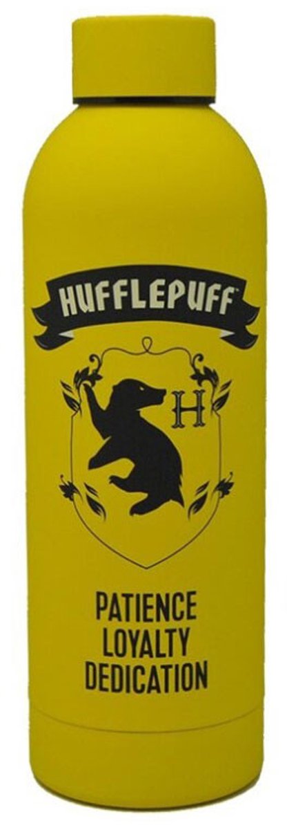 Harry potter hufflepuff stainless steel bottle with screw cap 700 ml