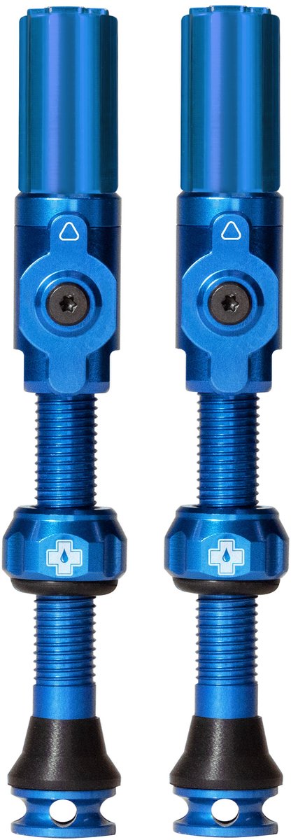 Muc-off tubeless ventiel big bore hybrid large blue auto schräder ventiel 45mm - 545290