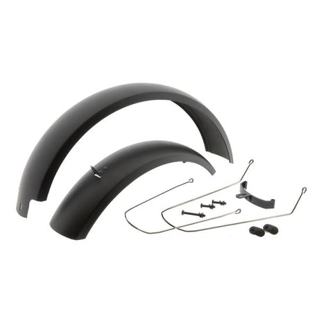 Mirage spatbord set 20 fatbike incl. bevestiging - zwart