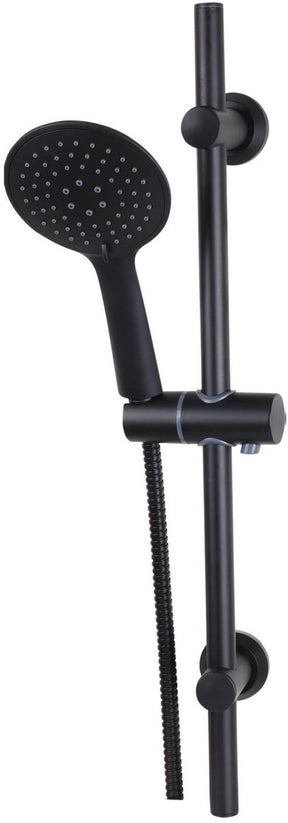 Differnz glijstangset deluxe 54 cm met handdouche en doucheslang zwart