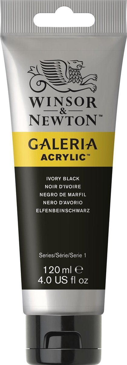 Winsor newton galeria acryl 120ml ivory black