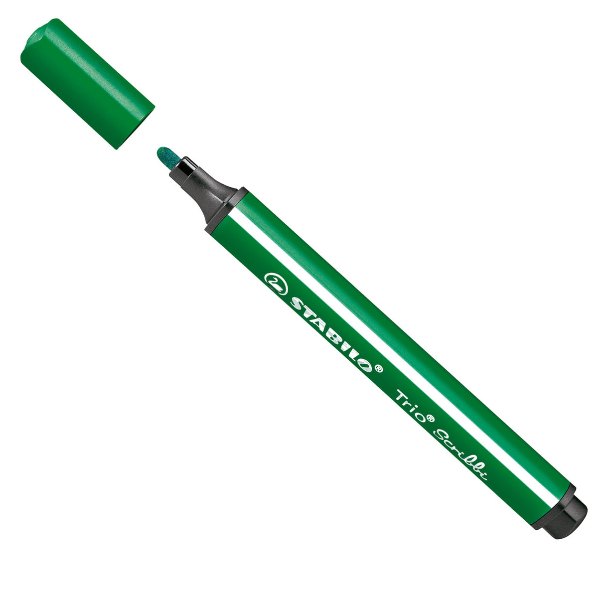 Stabolo trio scribbi in feltro -tip penna con point verde verde