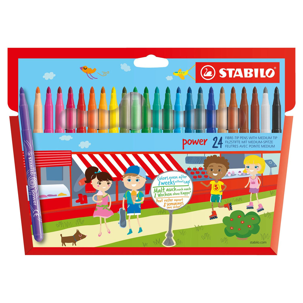 Stabilo Power Felt -Tip Pen Set med 24 stycken