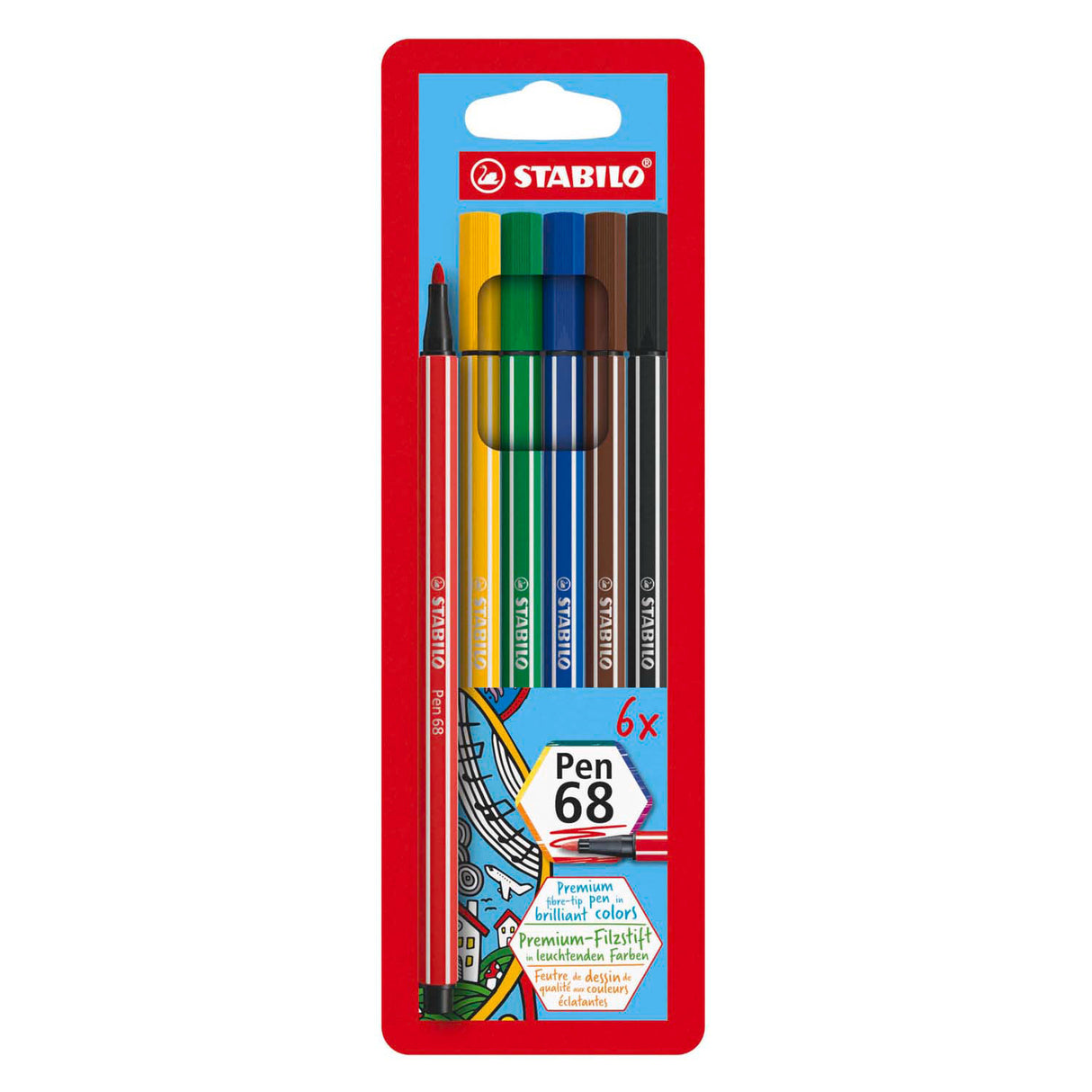 Stabilo Pen 68 - 6 colors