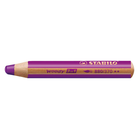 Stabilo woody 3 in 1 - multitalent potlood - paars - per stuk
