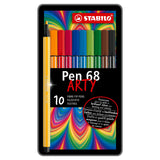 Stabilo Pen 68 in metal box, 10kl.