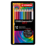 Stabilo Aquacolor Metal Box, 12 ..