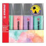 Stabilo boss original pastel - markeerstift - set 4 stuks