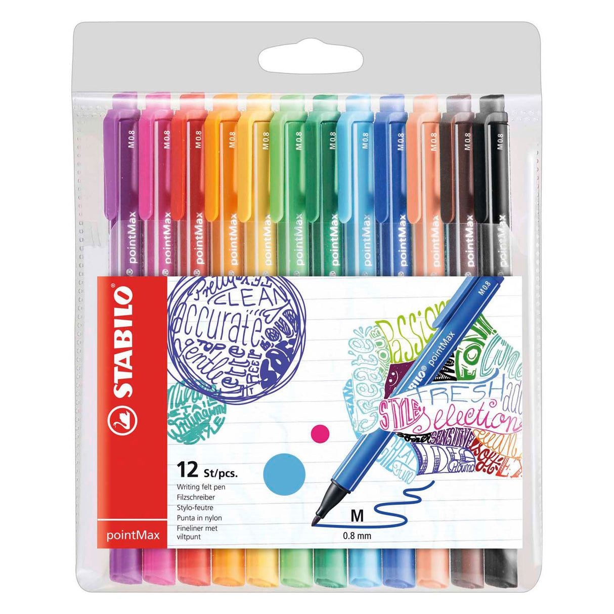 Stabilo Pointmax Felt -Tip Pen, 12..