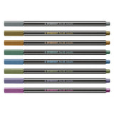 Stabilo viltstift pen 68 metallic etui a 8 stuks