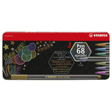 STABILO PEN 68 METALIC METAL BOX -TIP PENS, 8º.