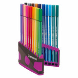 Stabilo viltstift pen 68 colorparade antraciet roze box a 20 stuks