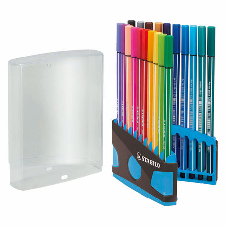 Stabilo pen 68 colorparade antraciet lichtblauw