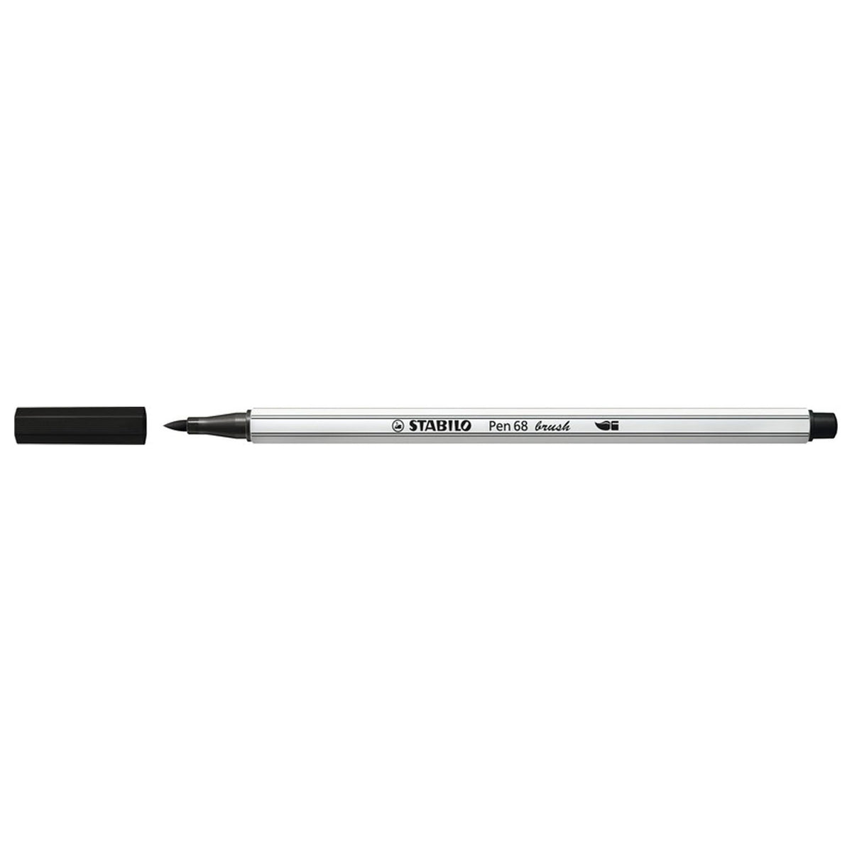 Stabilo pen 68 brush - viltstift - zwart (46)